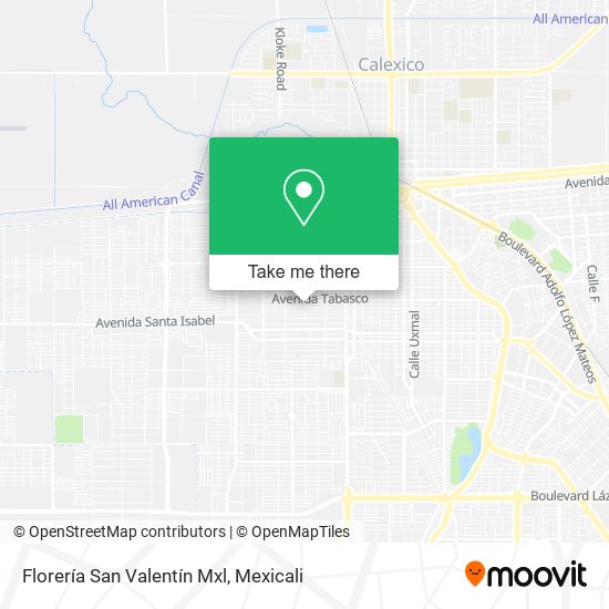 Mapa de Florería San Valentín Mxl