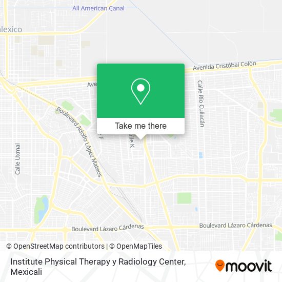 Institute Physical Therapy y Radiology Center map