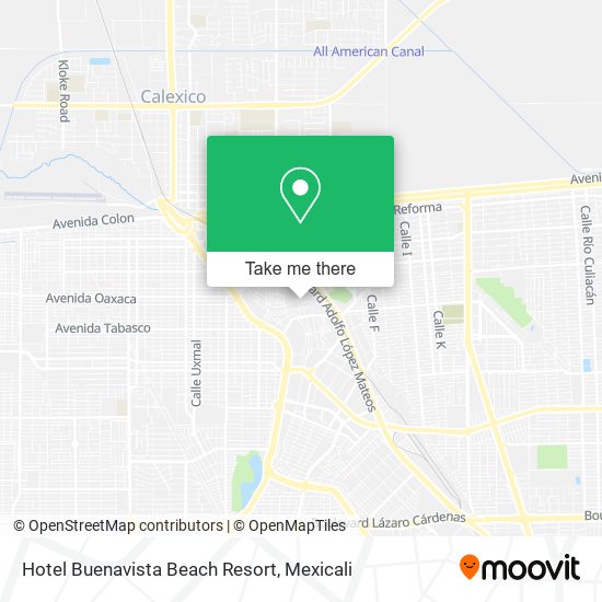Hotel Buenavista Beach Resort map