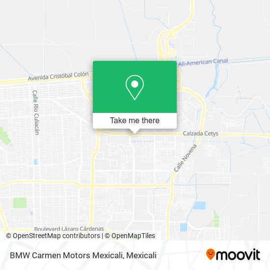 BMW Carmen Motors Mexicali map