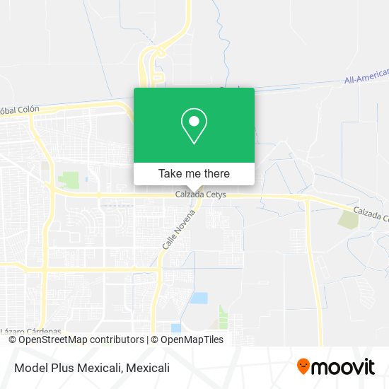 Model Plus Mexicali map