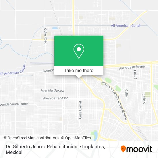 Dr. Gilberto Juárez Rehabilitación e Implantes map