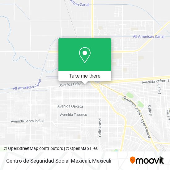 Mapa de Centro de Seguridad Social Mexicali