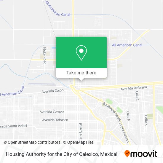 Housing Authority for the City of Calexico map