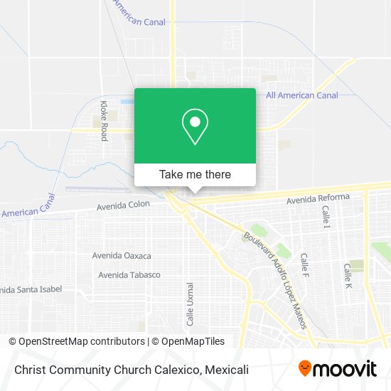 Christ Community Church Calexico map