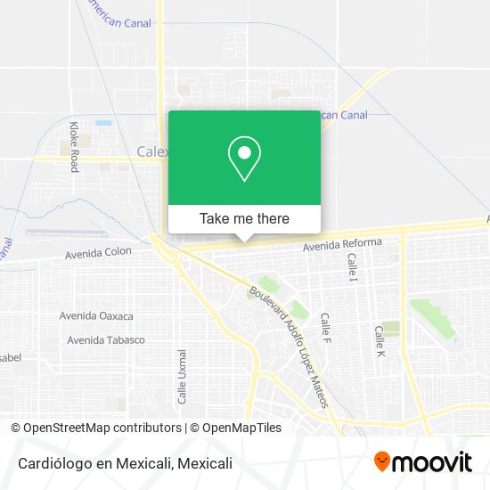 Mapa de Cardiólogo en Mexicali