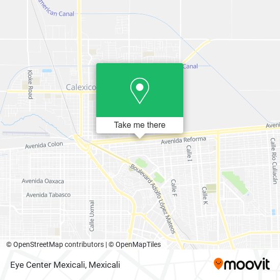 Mapa de Eye Center Mexicali