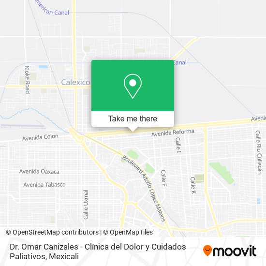 Dr. Omar Canizales - Clínica del Dolor y Cuidados Paliativos map