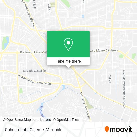 Cahuamanta Cajeme map