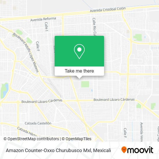 Mapa de Amazon Counter-Oxxo Churubusco Mxl