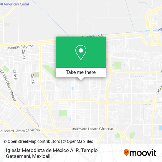 Mapa de Iglesia Metodista de México A. R. Templo Getsemaní