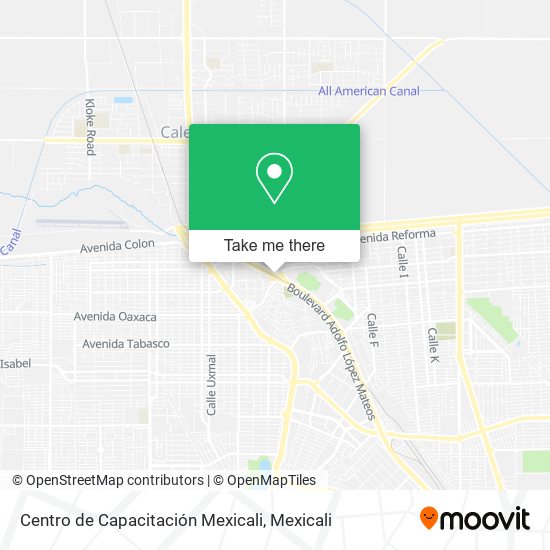 Centro de Capacitación Mexicali map