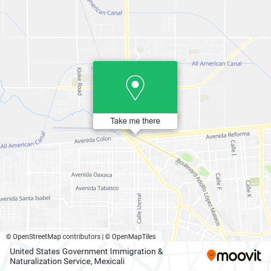 United States Government Immigration & Naturalization Service map