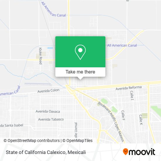 Mapa de State of California Calexico