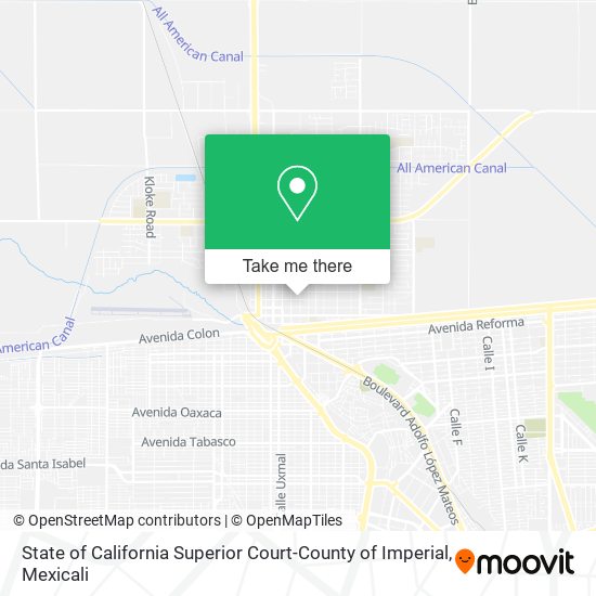 State of California Superior Court-County of Imperial map