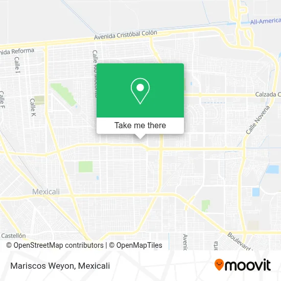 Mariscos Weyon map