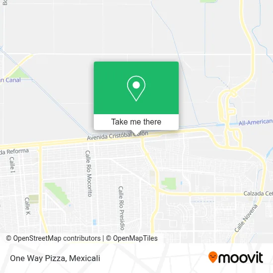 One Way Pizza map