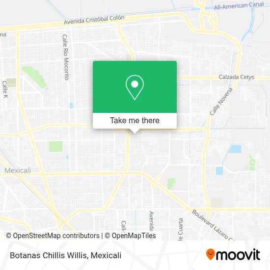 Botanas Chillis Willis map
