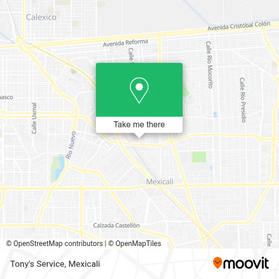 Tony's Service map