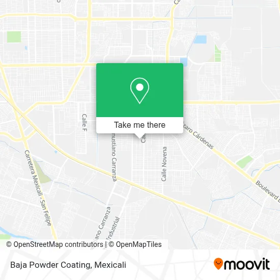 Baja Powder Coating map