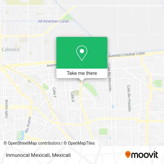 Inmunocal Mexicali map
