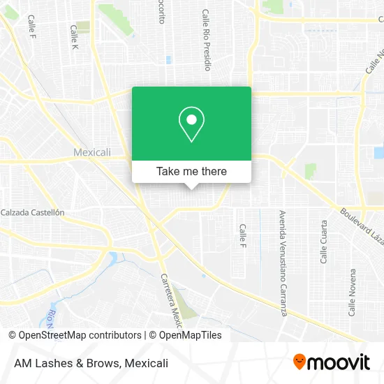 AM Lashes & Brows map