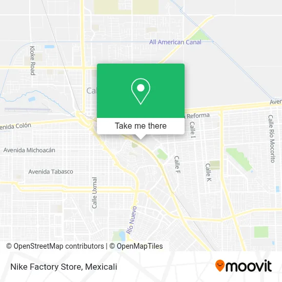 Nike Factory Store map