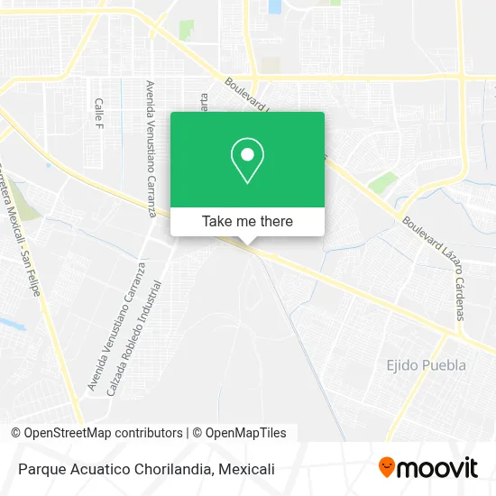 Parque Acuatico Chorilandia map