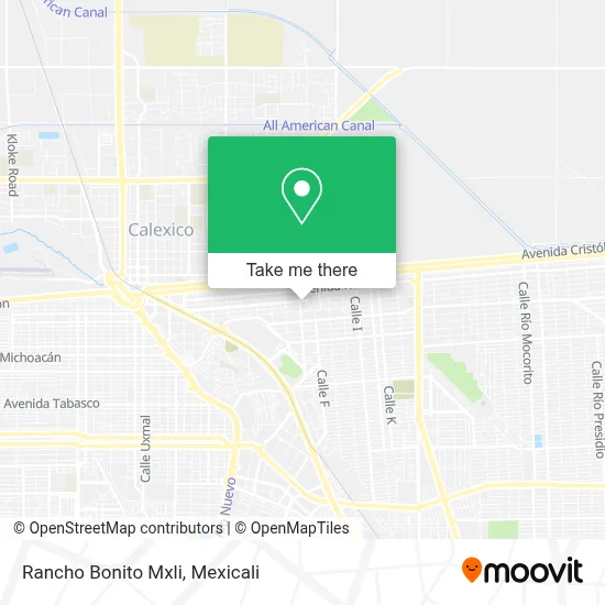 Rancho Bonito Mxli map