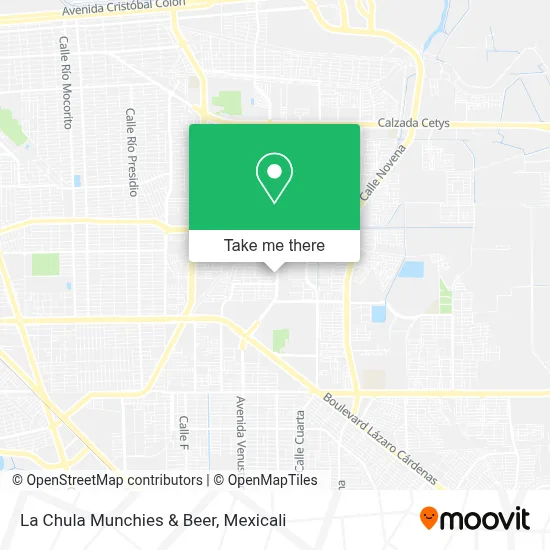 La Chula Munchies & Beer map