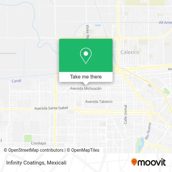 Infinity Coatings map