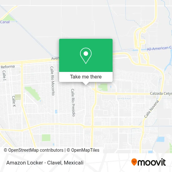 Amazon Locker - Clavel map