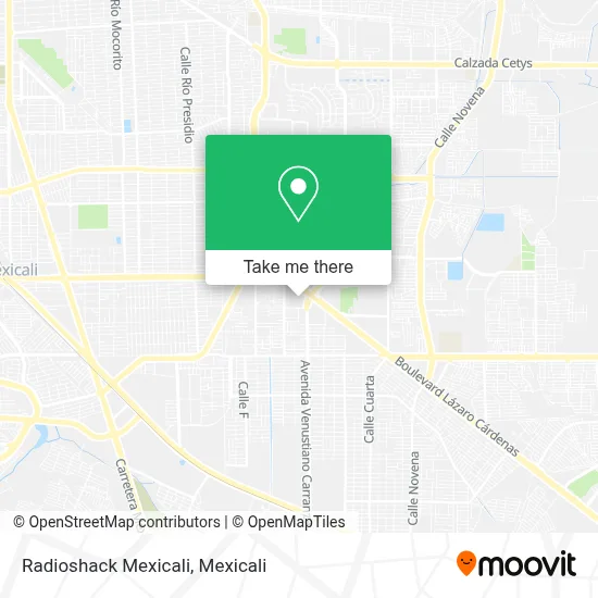 Radioshack Mexicali map