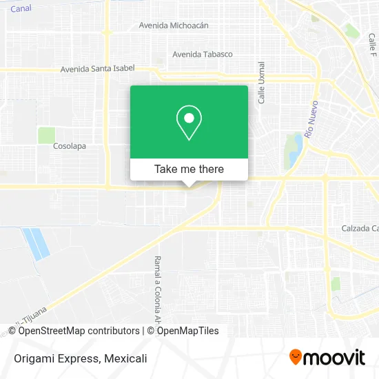Origami Express map