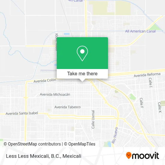 Less Less Mexicali, B.C. map