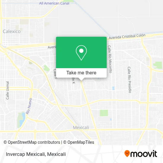 Invercap Mexicali map