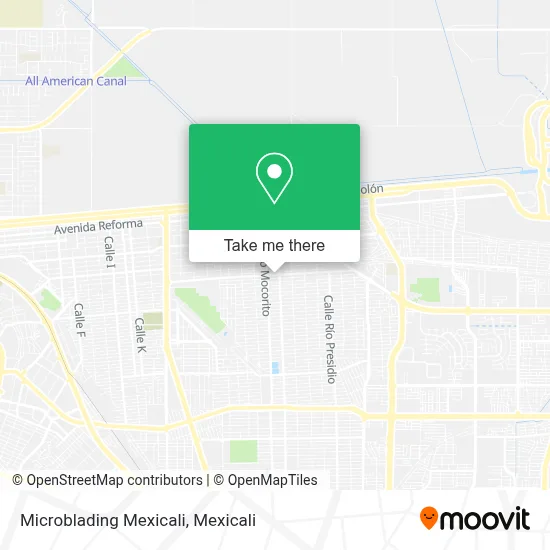 Microblading Mexicali map