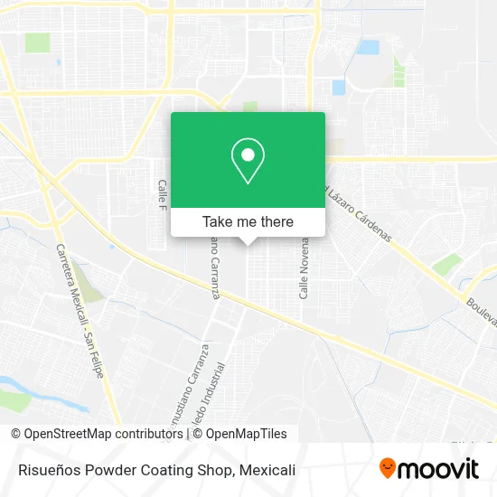 Risueños Powder Coating Shop map