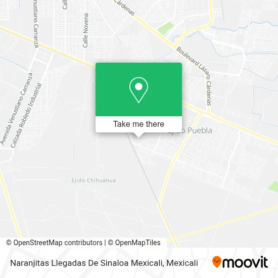Naranjitas Llegadas De Sinaloa Mexicali map