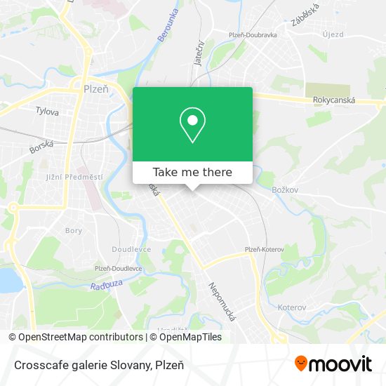 Crosscafe galerie Slovany map
