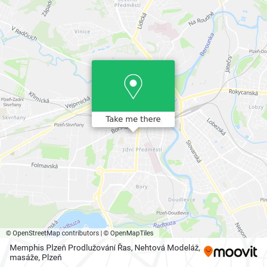 Карта Memphis Plzeň Prodlužování Řas, Nehtová Modeláž, masáže