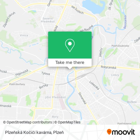 Plzeňská Kočičí kavárna map