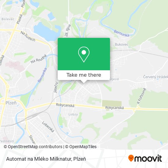 Карта Automat na Mléko Milknatur