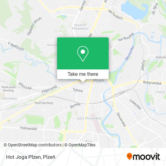 Hot Joga Plzen map