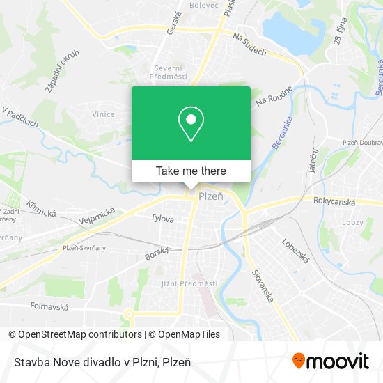 Stavba Nove divadlo v Plzni map