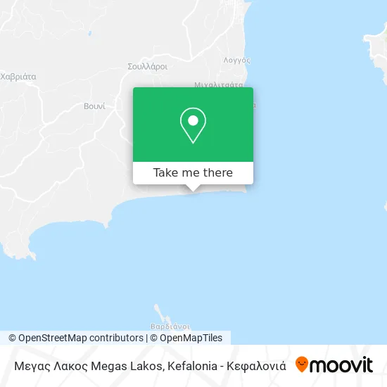 Μεγας Λακος  Megas Lakos map