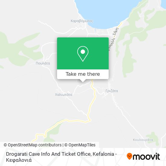 Drogarati Cave Info And Ticket Office map
