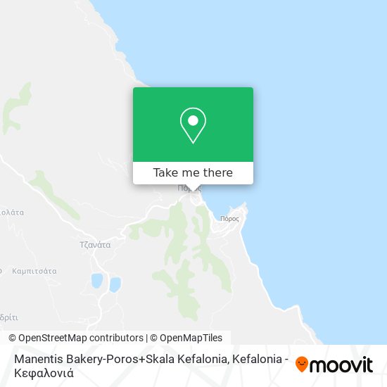 Manentis Bakery-Poros+Skala Kefalonia map