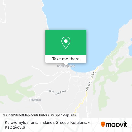 Karavomylos Ionian Islands Greece map