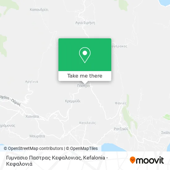 Γυμνασιο Παστρας Κεφαλονιας map